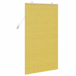 Store enrouleur avec des rideaux Jaune 80 x 160 cm Bambou 528884528884