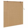 Store enrouleur avec des rideaux Marron 150 x 160 cm Bambou 528885528885