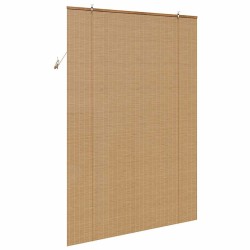 Store enrouleur avec des rideaux Marron 140 x 220 cm Bambou 528886528886