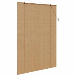 Store enrouleur avec des rideaux Marron 150 x 220 cm Bambou 528889528889