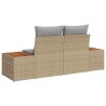 Canapé de jardin Beige 184 x 62 x 85cm polyrotin 528891528891