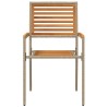 Chaises empilables de jardin 2 pcs Marron et beige 528903528903