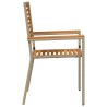 Chaises empilables de jardin 2 pcs Marron et beige 528903528903