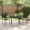 Chaises empilables de jardin 2 pcs Noir et Marron 528905528905