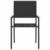 Chaises empilables de jardin 2 pcs Noir et Marron 528905528905