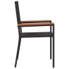 Chaises empilables de jardin 2 pcs Noir et Marron 528905528905