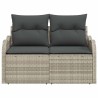 Canapé de jardin Gris clair 121 x 62 x 69cm polyrotin 528915528915