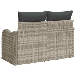 Canapé de jardin Gris clair 121 x 62 x 69cm polyrotin 528915528915