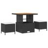 Ensemble de salle à manger pour jardin Noir polyrotin 528918528918