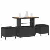 Ensemble de salle à manger pour jardin Noir polyrotin 528919528919