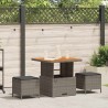 Ensemble de salle à manger pour jardin Gris polyrotin 528920528920