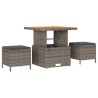 Ensemble de salle à manger pour jardin Gris polyrotin 528920528920
