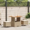 Ensemble de salle à manger pour jardin Beige polyrotin 528922528922
