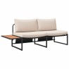 Canapé de jardin avec coussin Taupe 200,5 x 70 x 85,5 cm Acier 528923528923