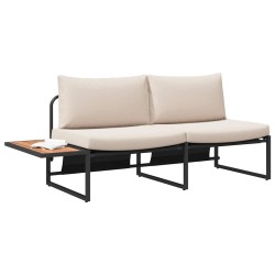 Canapé de jardin avec coussin Taupe 200,5 x 70 x 85,5 cm Acier 528923528923