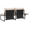 Canapé de jardin avec coussin Taupe 200,5 x 70 x 85,5 cm Acier 528923528923