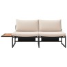 Canapé de jardin avec coussin Taupe 200,5 x 70 x 85,5 cm Acier 528923528923