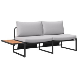 Canapé de jardin Gris clair 200,5 x 70 x 85,5 cm Acier 528924528924