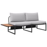 Canapé de jardin Gris clair 200,5 x 70 x 85,5 cm Acier 528924528924