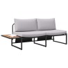 Canapé de jardin Gris clair 200,5 x 70 x 85,5 cm Acier 528924528924