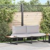 Canapé de jardin Gris clair 200,5 x 70 x 85,5 cm Acier 528924528924