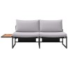 Canapé de jardin Gris clair 200,5 x 70 x 85,5 cm Acier 528924528924
