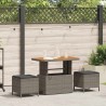 Ensemble de salle à manger pour jardin Gris polyrotin 528926528926