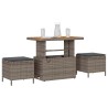 Ensemble de salle à manger pour jardin Gris polyrotin 528926528926
