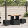 Ensemble de salle à manger pour jardin Noir polyrotin 528934528934