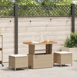 Ensemble de salle à manger pour jardin Beige polyrotin 528936528936