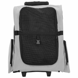 Chariot pour animaux de compagnie 3 en 1 Gris 48 x 32 x (57-106) cm Tissu Oxford 528955528955