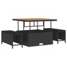Ensemble de salle à manger pour jardin Noir polyrotin 528961528961