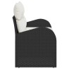 Canapé de jardin avec coussin Noir 124 x 62 x 69cm polyrotin 528966528966
