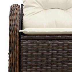 Canapé de jardin avec coussin Marron 121 x 62 x 69cm polyrotin 528967528967