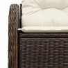 Canapé de jardin avec coussin Marron 121 x 62 x 69cm polyrotin 528967528967