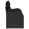 Canapé de jardin avec coussin Noir 121 x 62 x 69cm polyrotin 528973528973