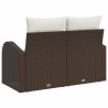 Canapé de jardin avec coussin Marron 124 x 62 x 69cm polyrotin 528981528981