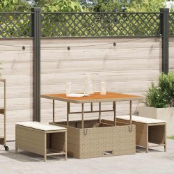 Ensemble de salle à manger pour jardin Beige polyrotin 528986528986