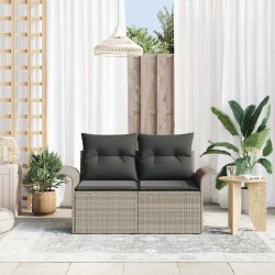 Canapé de jardin Gris clair 141 x 62 x 69 cm polyrotin 528998528998
