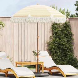 Parasol de plage Jaune et blanc 160 x 160 x 196 cm 528999528999