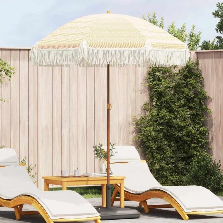 Parasol de plage Jaune et blanc 160 x 160 x 196 cm 528999528999