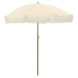 Parasol de plage Jaune et blanc 160 x 160 x 196 cm 528999528999