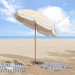 Parasol de plage Jaune et blanc 160 x 160 x 196 cm 528999528999