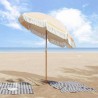 Parasol de plage Jaune et blanc 160 x 160 x 196 cm 528999528999