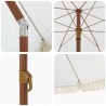 Parasol de plage Gris et blanc 205 x 205 x 210 cm 529000529000