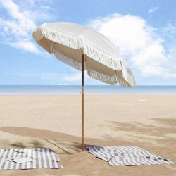 Parasol de plage Gris et blanc 160 x 160 x 196 cm 529001529001