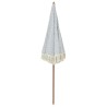 Parasol de plage Gris et blanc 160 x 160 x 196 cm 529001529001