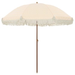 Parasol de plage Jaune et blanc 205 x 205 x 210 cm 529002529002