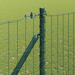 Clôture avec poteau Vert 1,5 x 10 m Acier et PVC 529009529009