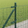 Clôture avec poteau Vert 0,4 x 25 m Acier et PVC 529017529017